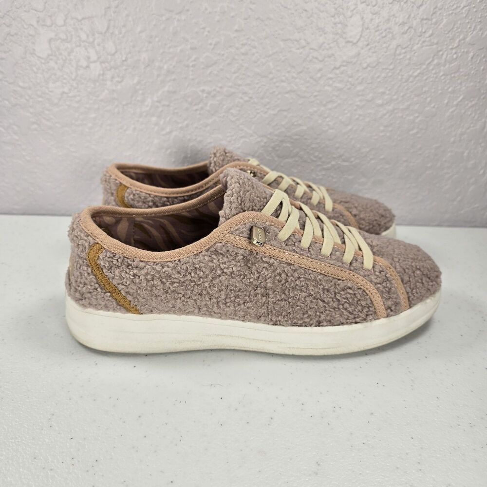 Hey Dude Karina Sherpa Tuscany Pink Sneakers Slip On Womens 7
